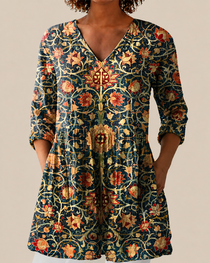 Liora | Chemise Longue à Imprimé Expressif