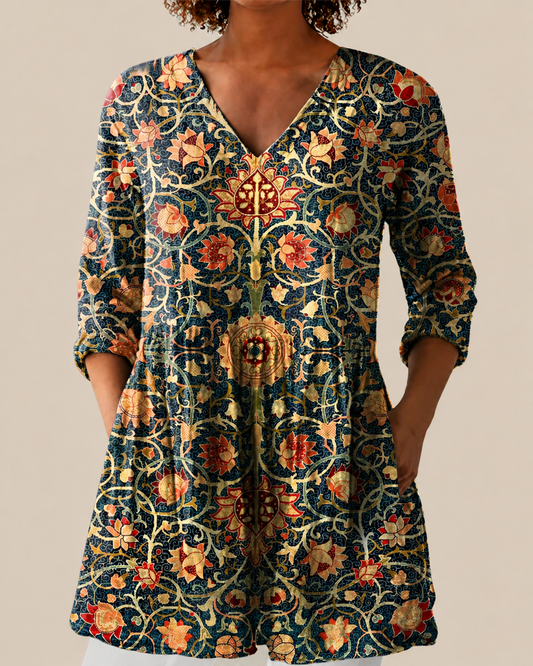 Liora | Chemise Longue à Imprimé Expressif