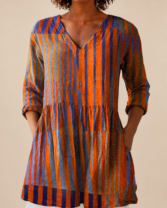 Elowen | Chemise Longue à Imprimé Expressif