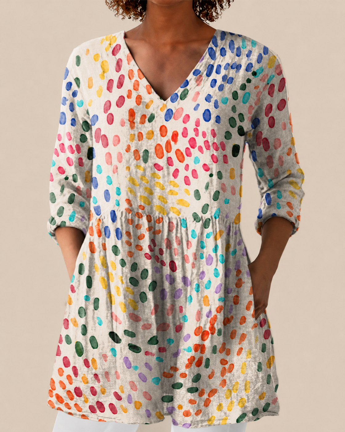 Noelle | Chemise Longue à Imprimé Expressif
