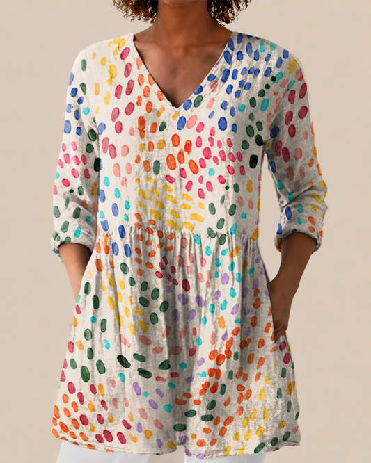 Noelle | Chemise Longue à Imprimé Expressif