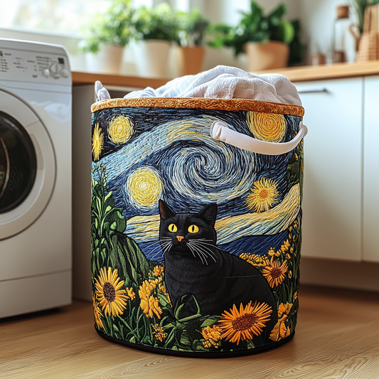 Chat Malin | Panier à Linge Fait Main