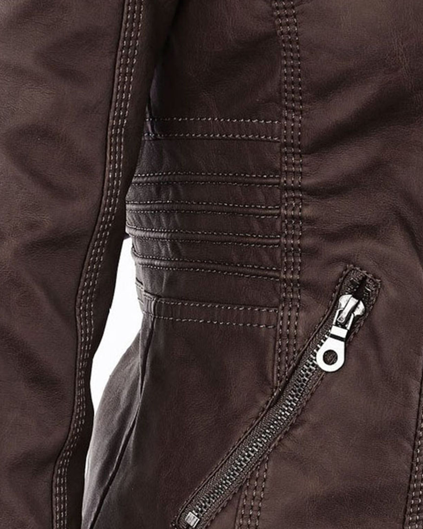 Monica | Veste en Cuir d'Automne
