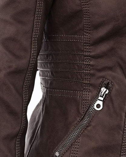Monica | Veste en Cuir d'Automne