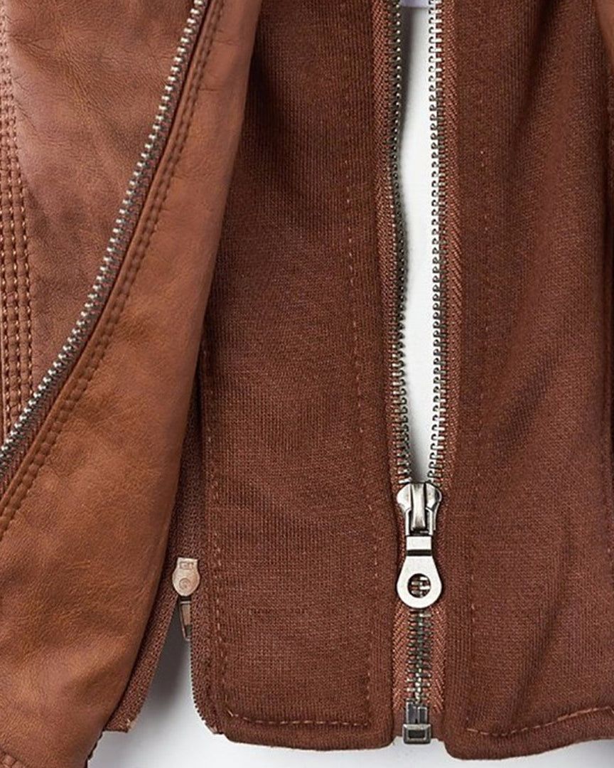 Monica | Veste en Cuir d'Automne