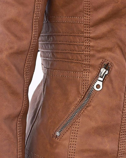 Monica | Veste en Cuir d'Automne