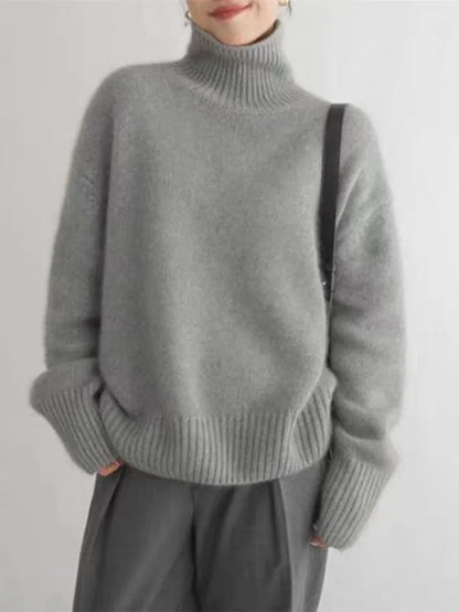 Lena | Pull Col Montant en Cachemire