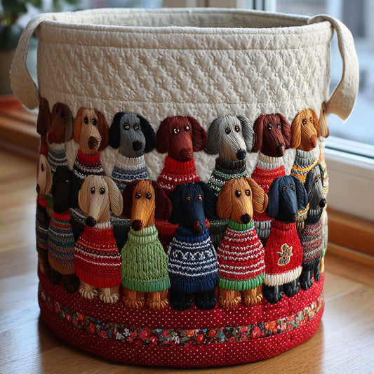 Parade de Teckels | Panier à Linge Fait Main