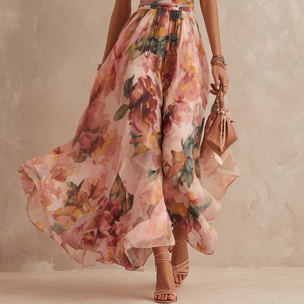 Aurora | Robe Fleurie à Une Épaule
