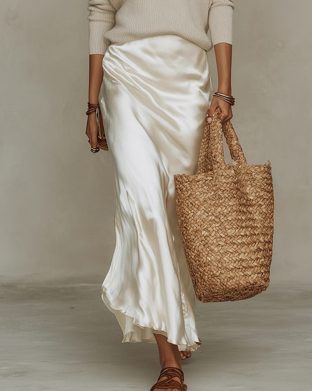 Anaïs – Robe midi élégante en satin