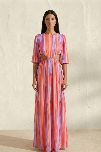 PAOLA | Robe midi fendue