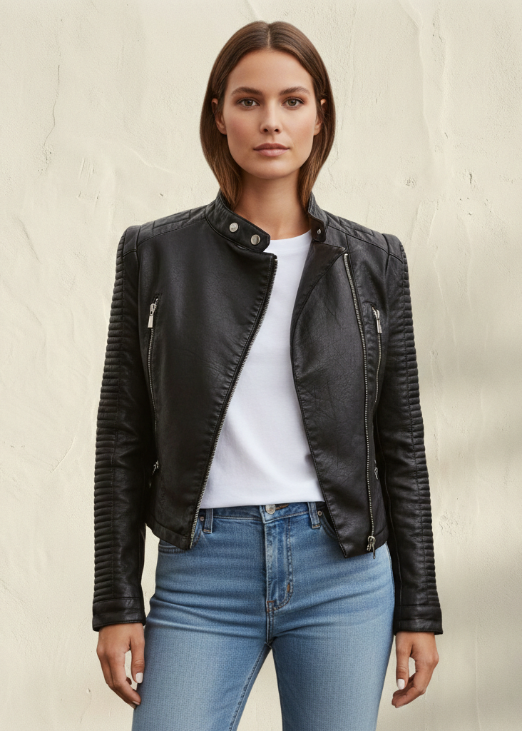 Rosa | Veste en Cuir Rose