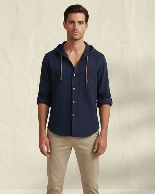 LORENZ | Chemise à capuche en coton