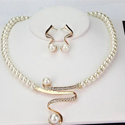 Adele | Parure Collier et Boucles d'Oreilles en Perles Naturelles