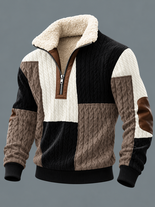 Iván | Pull Zippé Col Fourrure