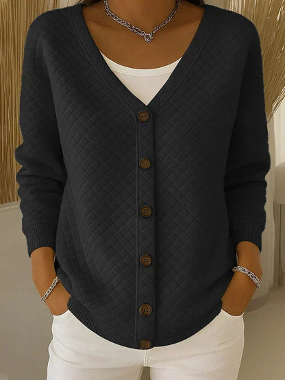 Elisabetta | Cardigan Matelassé à Boutons