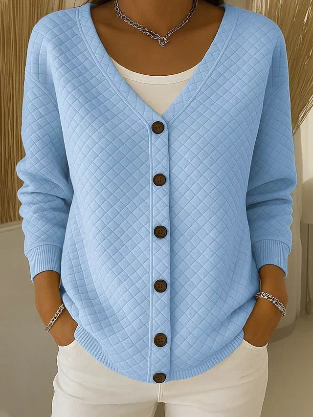 Elisabetta | Cardigan Matelassé à Boutons
