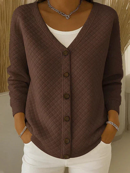 Elisabetta | Cardigan Matelassé à Boutons