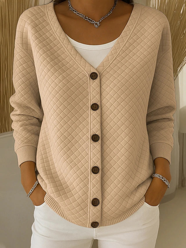 Elisabetta | Cardigan Matelassé à Boutons