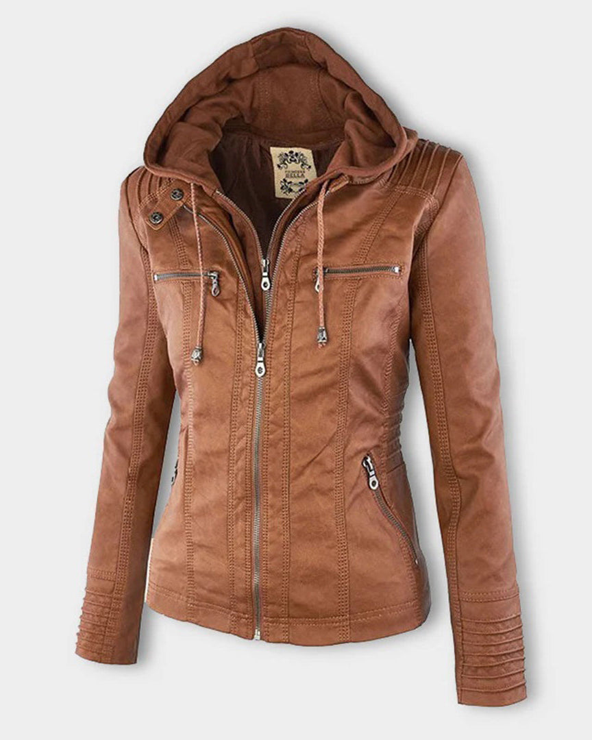 Monica | Veste en Cuir d'Automne