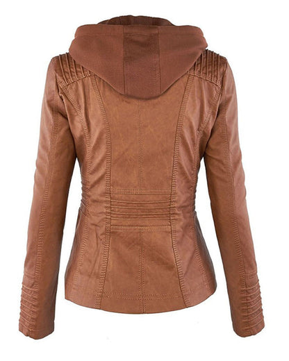 Monica | Veste en Cuir d'Automne
