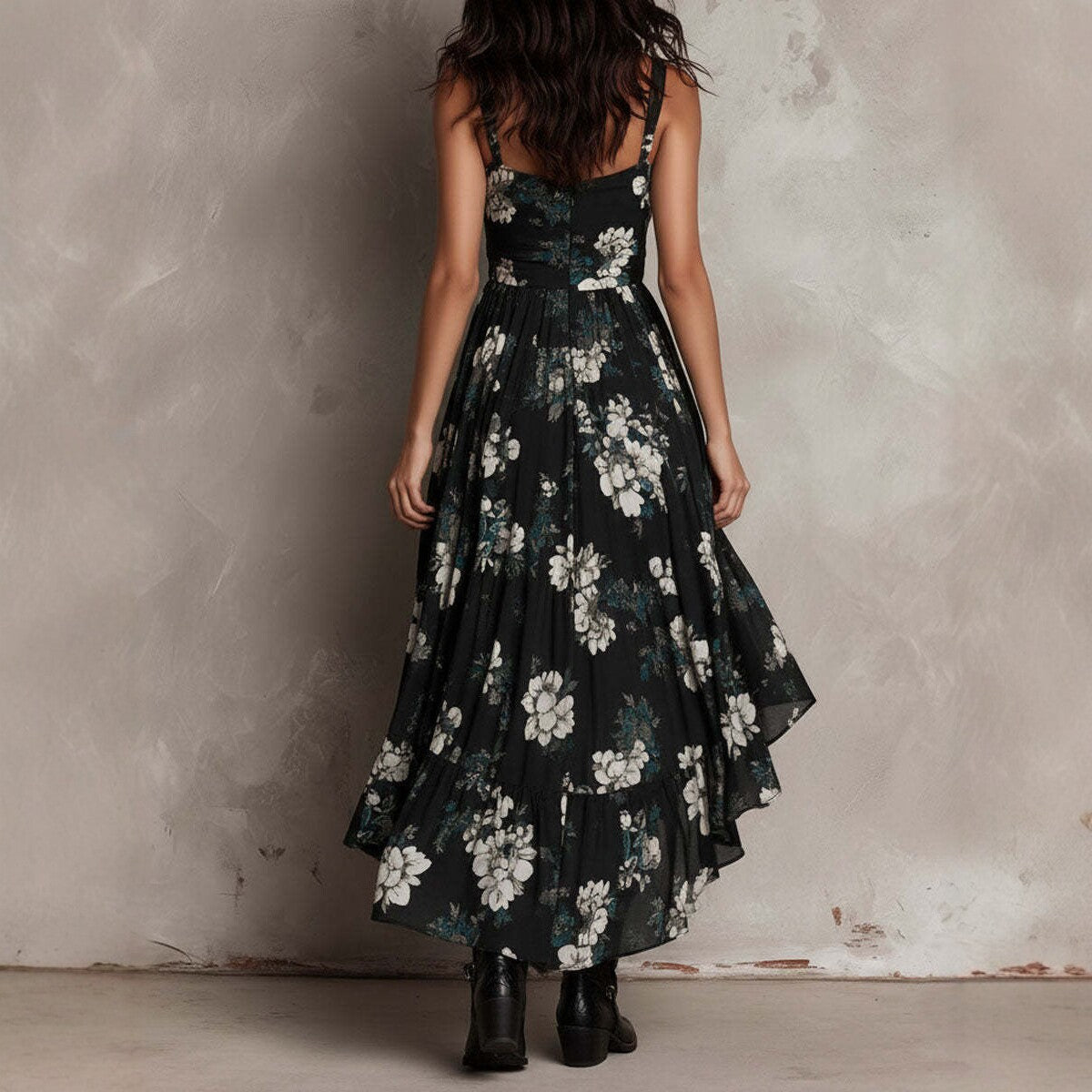 Midnight | Robe Fleurie Asymétrique
