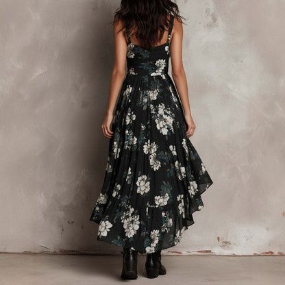 Midnight | Robe Fleurie Asymétrique