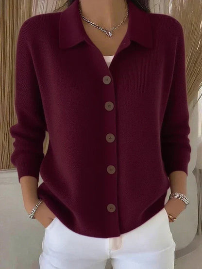 Silvia | Cardigan à Col et Boutons