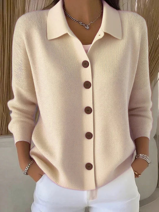 Silvia | Cardigan à Col et Boutons