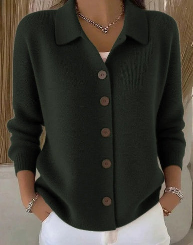 Silvia | Cardigan à Col et Boutons