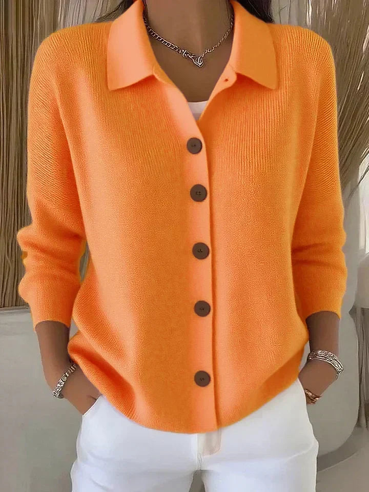 Silvia | Cardigan à Col et Boutons