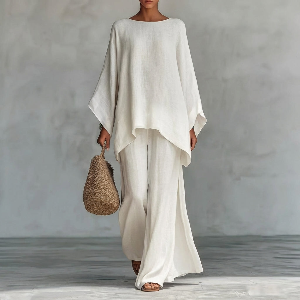 Cristina · Ensemble Deux Pièces à Manches Longues et Pantalon Ample