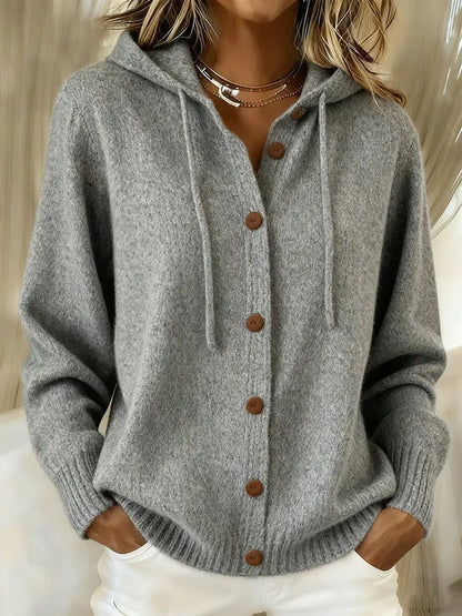 Isabella | Cardigan Hoodie Confortable à Boutons