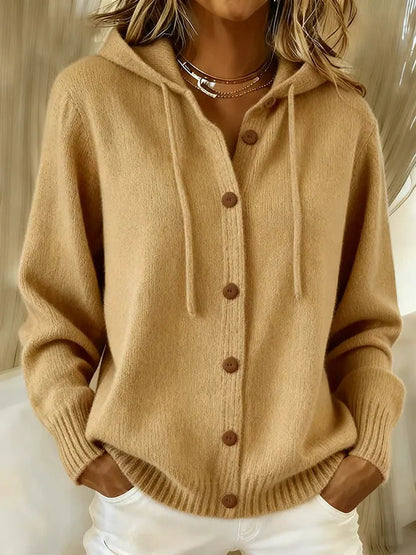 Isabella | Cardigan Hoodie Confortable à Boutons