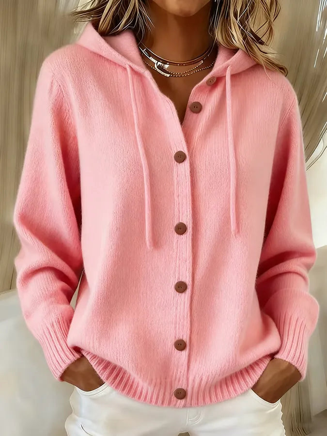 Isabella | Cardigan Hoodie Confortable à Boutons