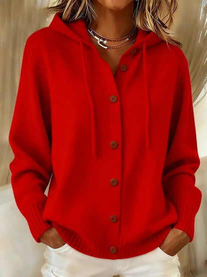 Isabella | Cardigan Hoodie Confortable à Boutons