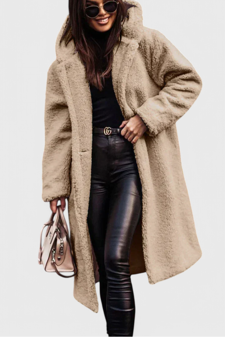 Mila | Manteau Long en Fausse Fourrure Douce à Coupe Décontractée