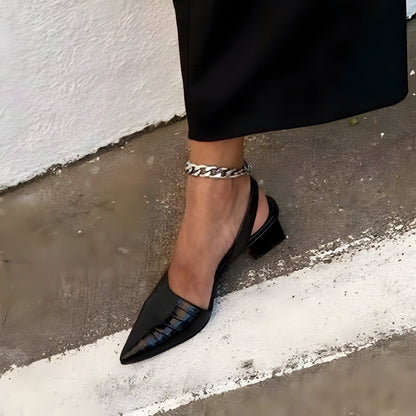 Camilla | Chaussures à Talon et Bout Large