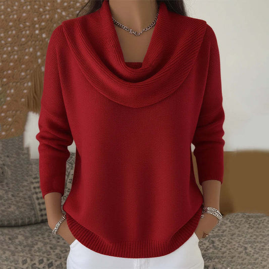 Chiara | Pull Col Rond Rouge