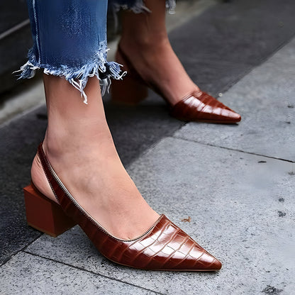 Camilla | Chaussures à Talon et Bout Large