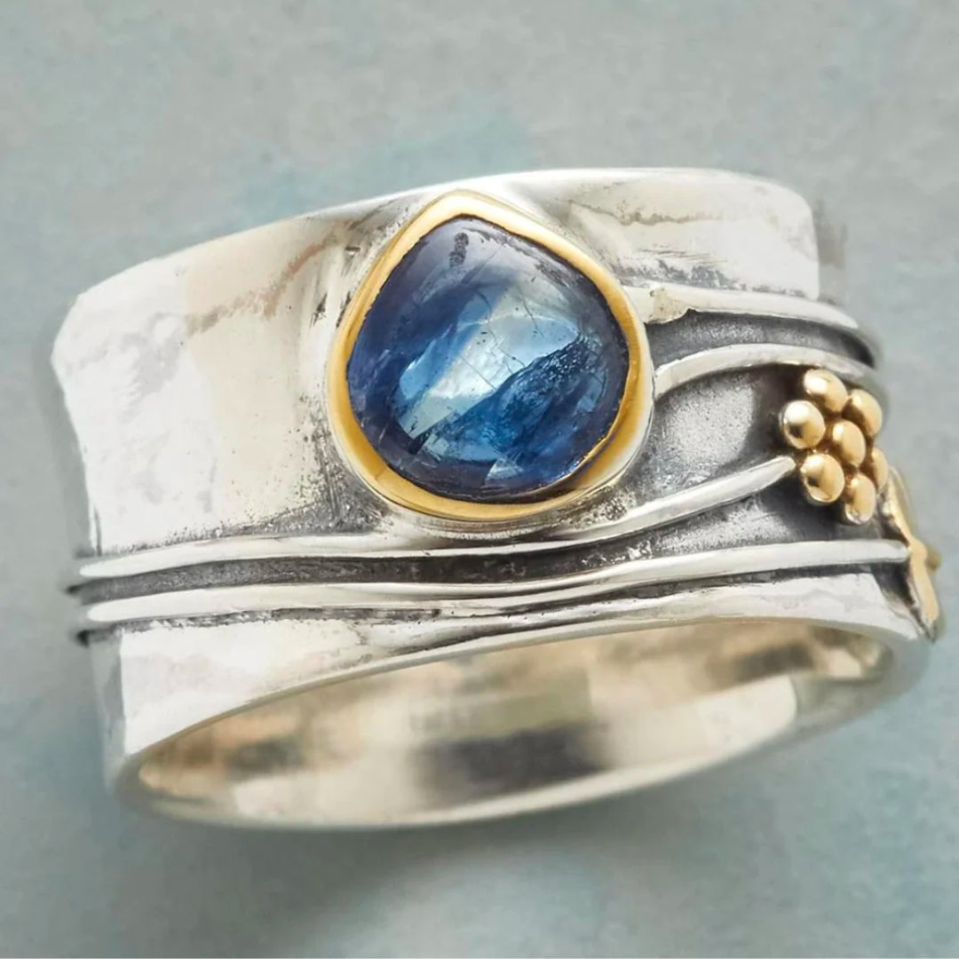 Cristina | Bague Vintage Saphir Bleu