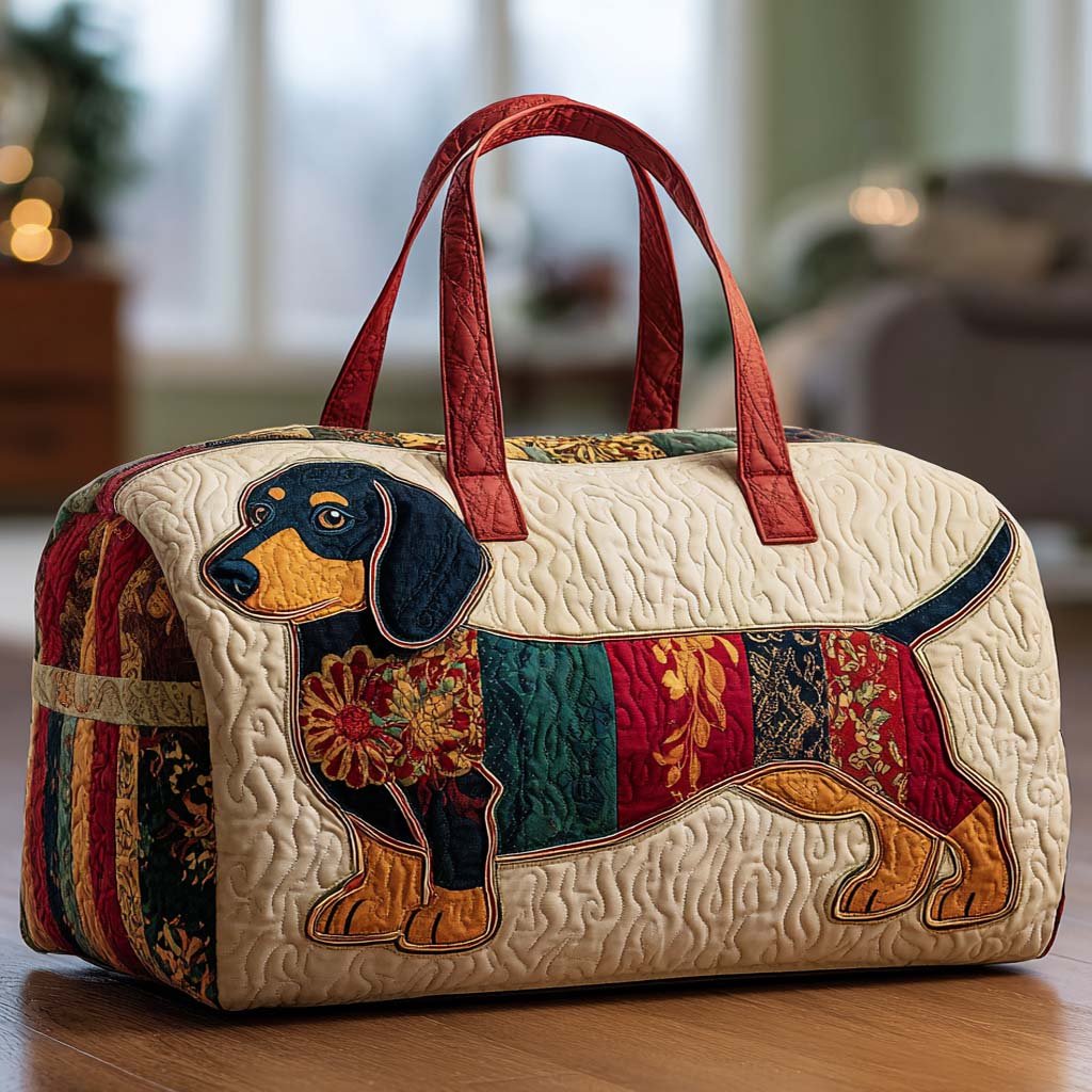 Federica | Sac de Voyage Matelassé Chiot Tacheté