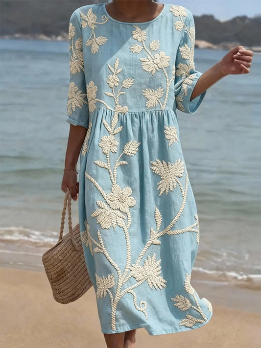 Robe décontractée femme à imprimé floral