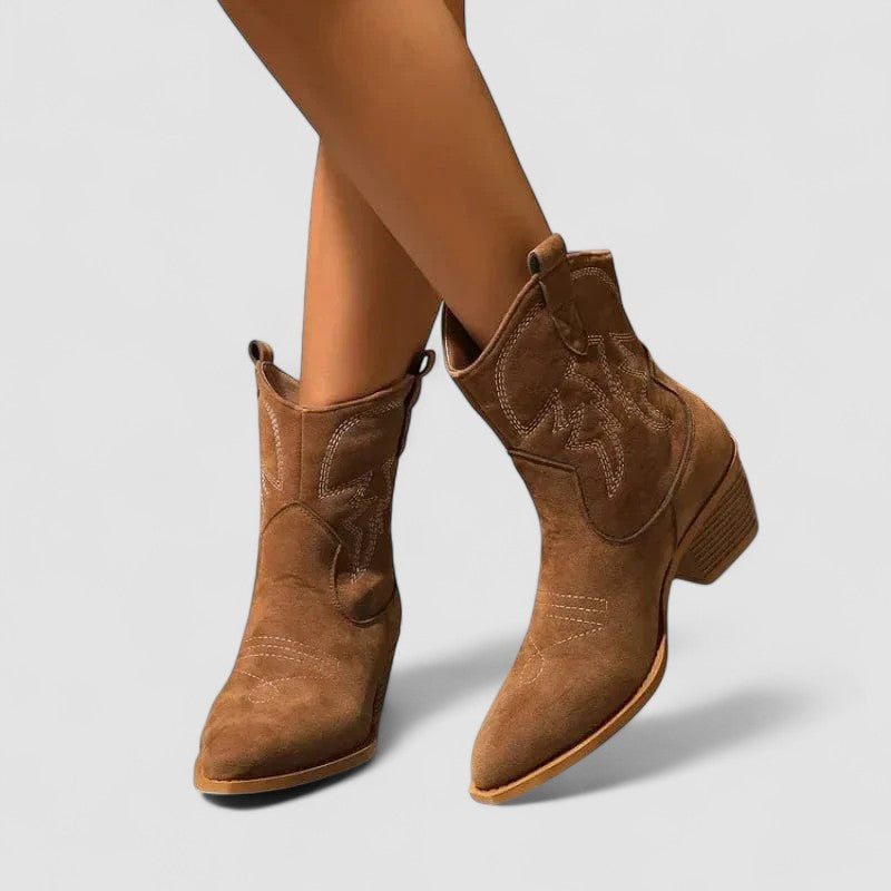 Valeria | Bottines Western Brodées