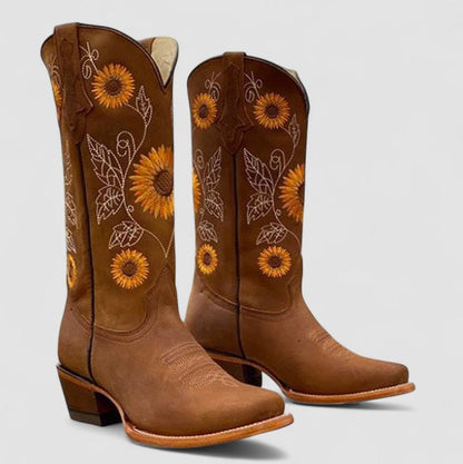 Savina | Bottes Western Brodées de Fleurs