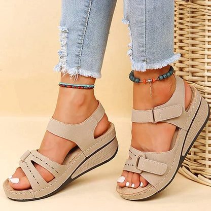 Coralie | Sandales Compensées Confort Rembourrées