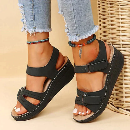 Coralie | Sandales Compensées Confort Rembourrées