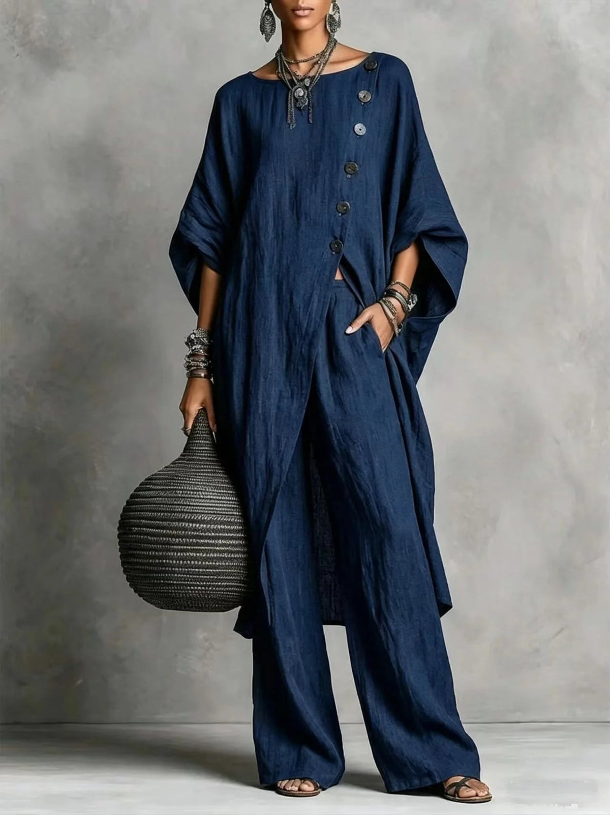 Ebba | Ensemble Léger 2 Pièces avec Pantalon Large