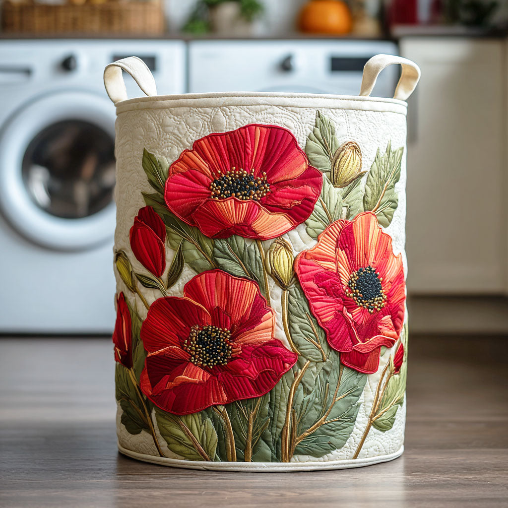 Coquelicot | Panier à Linge Fait Main