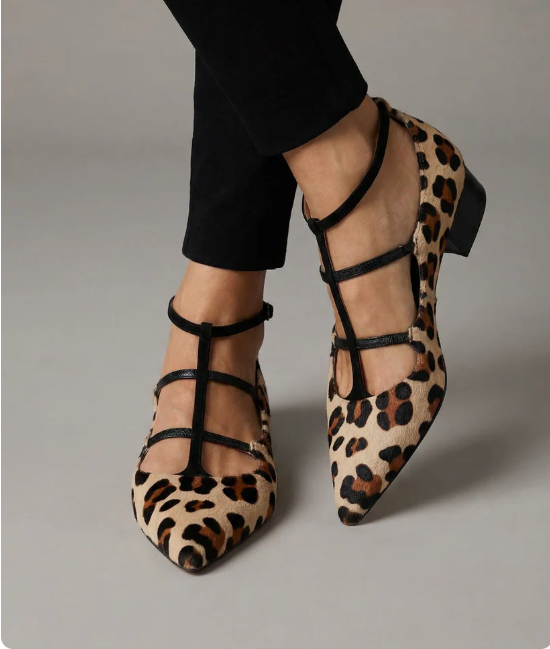 Aurora | Chaussures à Talon et Bride Léopard